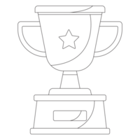 Trophy Achievement Badge 2D Outline Illustrations png