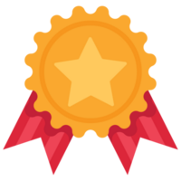 Ribbon Achievement Badge 2D Color Illustrations png