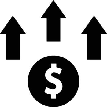 Growth business icon symbol vector image. Illustration of the progress outline infographic strategy  development design image