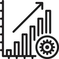 Growth business icon symbol vector image. Illustration of the progress outline infographic strategy  development design image