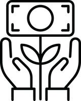 Growth business icon symbol vector image. Illustration of the progress outline infographic strategy  development design image