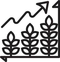 Growth business icon symbol vector image. Illustration of the progress outline infographic strategy  development design image