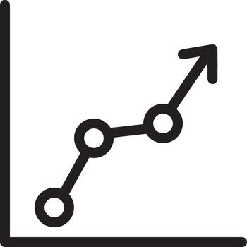 Growth business icon symbol vector image. Illustration of the progress outline infographic strategy  development design image