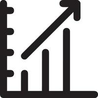 Growth business icon symbol vector image. Illustration of the progress outline infographic strategy  development design image