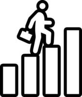 Growth business icon symbol vector image. Illustration of the progress outline infographic strategy  development design image