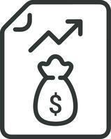 Growth business icon symbol vector image. Illustration of the progress outline infographic strategy  development design image