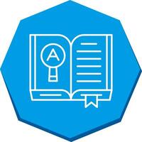 icono de vector de libro abierto