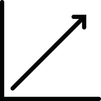 Growth business icon symbol vector image. Illustration of the progress outline infographic strategy  development design image