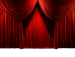 AI generative red curtain of the stage png