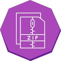 icono de vector de archivo zip