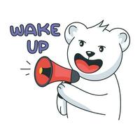 Trendy Wake Up vector