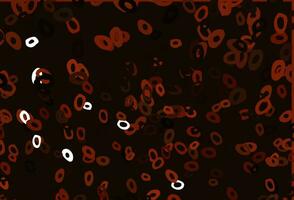 Dark Red vector background with bubbles.