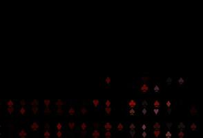 Dark Red vector pattern with symbol of cards.