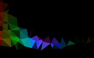 Dark Multicolor, Rainbow vector polygon abstract layout.