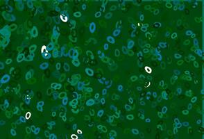 Dark Blue, Green vector pattern with spheres.