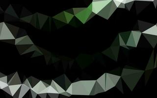 Light Green vector shining triangular pattern.