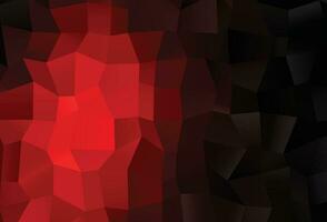 Dark Red vector shining triangular pattern.