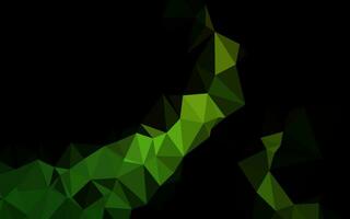 Light Green vector shining triangular background.