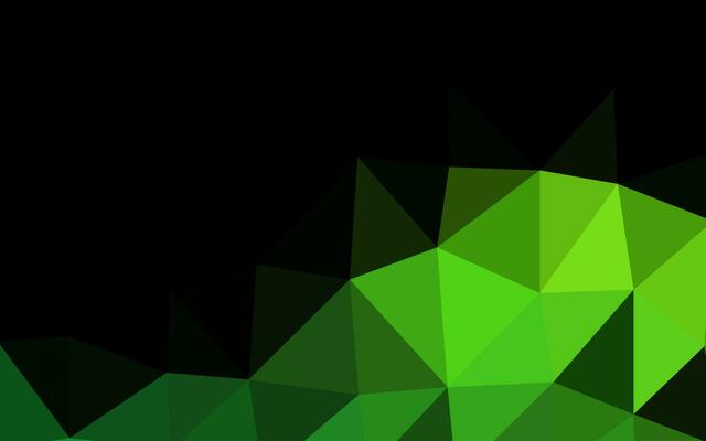 Light Green vector polygonal template.