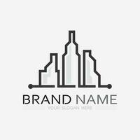 Building logo vector illustration design,Real Estate logo template, Logo symbol icon