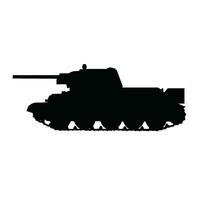 russian war world 2 tank silhouette vector