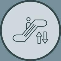 icono de vector de escalera mecánica