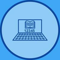 Unique Online Study Vector Icon