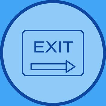 Unique Exit Vector Icon