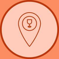 Unique Bar Location Vector Icon