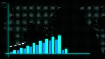 attività commerciale crescita, attività commerciale grafico dati grafico animato 4k video