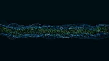 digital particle wave in cyberspace abstract background ,cyber background or technology background video