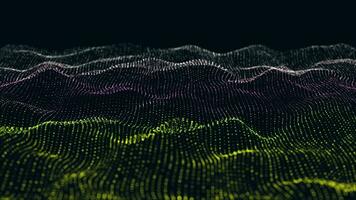 Abstract particle wave mesh loop background video