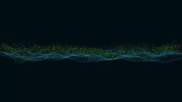 Fantastic animation with particle wave object in slow motion video