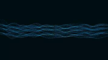 digital particle wave in cyberspace abstract background ,cyber background or technology background video