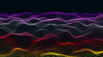 Abstract particle wave mesh loop background video