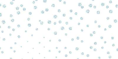 Light blue vector doodle pattern with flowers.