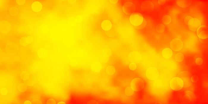 Light Orange vector pattern with circles.