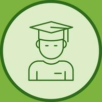 icono de vector de estudiante graduado