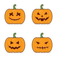 Halloween pumpkin, jack Jack O Lantern face vector