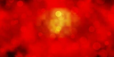 Dark Orange vector template with circles.