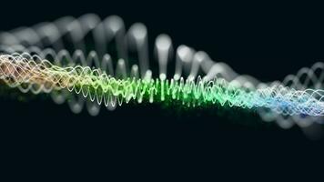 digital particle wave and light abstract background video