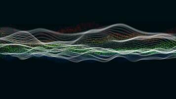 digital particle wave and light abstract background video