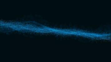 digital particle wave in cyberspace abstract background ,cyber background or technology background video