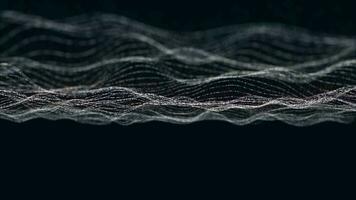 digital particle wave and light abstract background video