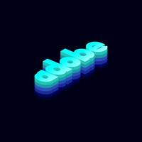 Create 3d Isometric Type Effect vector