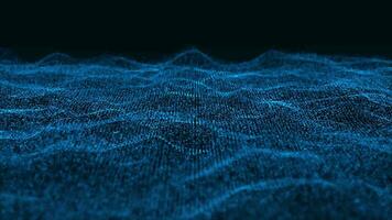 digital particle wave and light abstract background video