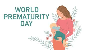 día mundial de la prematuridad vector