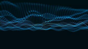 Abstract digital particle wave and lights background ,animation cyber or technology background. video