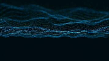 Abstract digital particle wave and lights background ,animation cyber or technology background. video