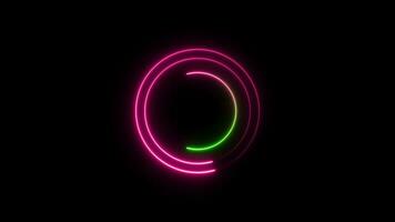 saber neon circle loop animation video